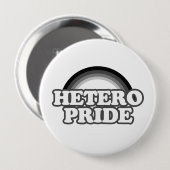 Heteroseksuele trots ronde button 4,0 cm (Voorkant /achterkant)