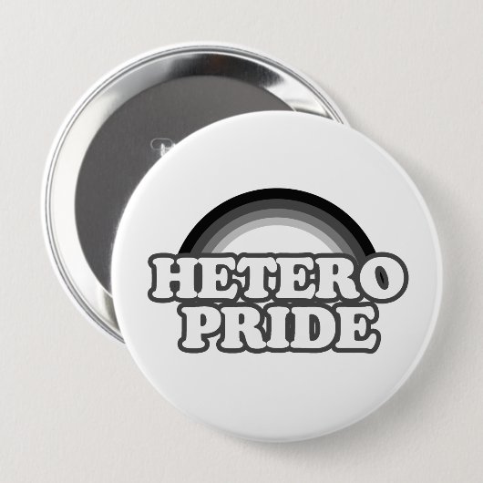 Heteroseksuele trots ronde button 4,0 cm (Voorkant /achterkant)