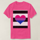 Heterosexual Biromantic Pride Flag Graphic T-shirt (Design voorkant)