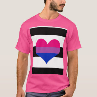 Heterosexual Biromantic Pride Flag Graphic T-shirt