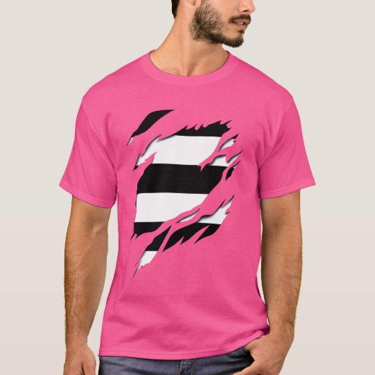 Heterosexual Flag 3D Effect Pride Gay LGBT Design T-shirt (Voorkant)