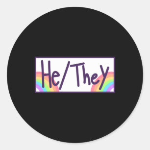 Hethey Pronouns Kaart Sticker
