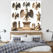 Hetsoevereine Adelaar Altaarstuk Canvas Afdruk (Insitu (Slaapkamer))