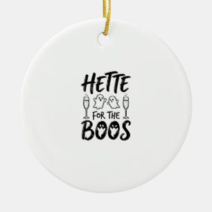 Hette Voor De Boos Halloween Ghost Feest T-shirt D Keramisch Ornament