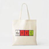 Hetty periodieke lijstnaam canvas tas (Voorkant)