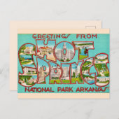 Hetze Springs Arkansas Vintage ansichtkaart  Briefkaart (Voorkant / Achterkant)