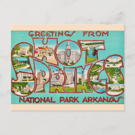 Hetze Springs Arkansas Vintage ansichtkaart  Briefkaart (Voorkant)