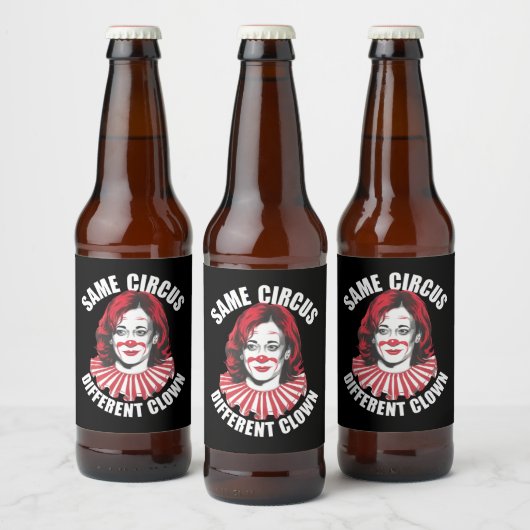 Hetzelfde Circus Verschillende Clown Anti Kamala 2 Bier Etiket (Flessen)
