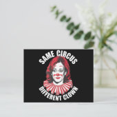 Hetzelfde Circus Verschillende Clown Anti Kamala 2 Briefkaart (Staand voorkant)