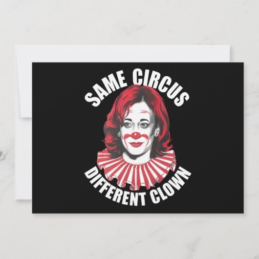 Hetzelfde Circus Verschillende Clown Anti Kamala 2 Kaart (Voorkant)