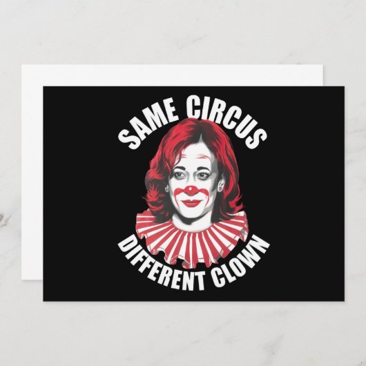 Hetzelfde Circus Verschillende Clown Anti Kamala 2 Kaart (Voorkant / Achterkant)