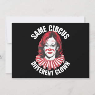 Hetzelfde Circus Verschillende Clown Anti Kamala 2 Kaart