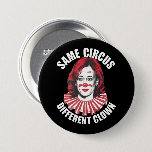 Hetzelfde Circus Verschillende Clown Anti Kamala 2 Ronde Button 7,6 Cm (Voorkant /achterkant)