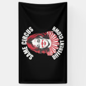 Hetzelfde Circus Verschillende Clown Anti Kamala 2 Spandoek (Verticaal)