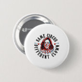 Hetzelfde circus Verschillende clown Grappig Kamal Ronde Button 5,7 Cm (Voorkant /achterkant)