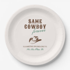 Hetzelfde Cowboy voor altijd vrijgezellenweekend Papieren Bordje