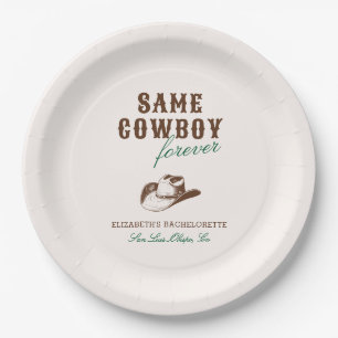 Hetzelfde Cowboy voor altijd vrijgezellenweekend Papieren Bordje