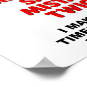 Hetzelfde fout twee keer Grappige Poster (Hoek)