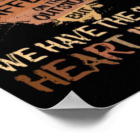 Hetzelfde hart binnen de 19e zwarte geschiedenis m poster (Hoek)