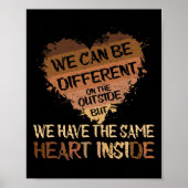 Hetzelfde hart binnen de 19e zwarte geschiedenis m poster (Voorkant)