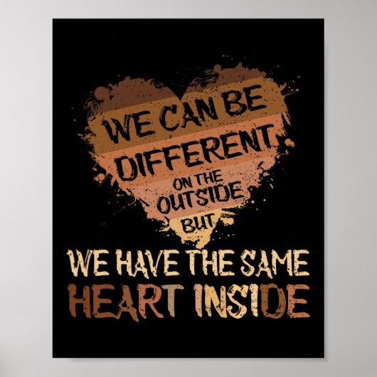 Hetzelfde hart binnen de 19e zwarte geschiedenis m poster (Voorkant)