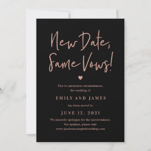 Hetzelfde Huwelijksgelofte BEWERKBARE KLEUR Wijzig Save The Date