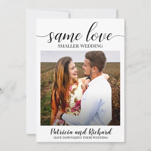 Hetzelfde liefde, kleinere bruiloft, bruiloft inpe kaart (Voorkant)
