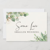 Hetzelfde liefde Kleinere bruiloft Eucalyptus Aankondiging (Voorkant)