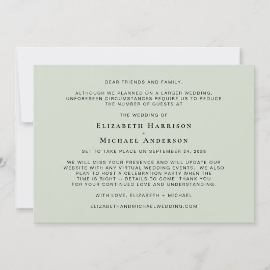 Hetzelfde liefde Kleinere bruiloft Eucalyptus Aankondiging (Achterkant)