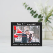 Hetzelfde liefde Nieuwe plannen bewaar datum BUDGE Briefkaart (Staand voorkant)