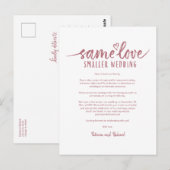 Hetzelfde liefde Schattig hart Downsized Trouwkaar Briefkaart (Voorkant / Achterkant)