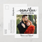 Hetzelfde Liefde Schattig Hart Downsizen Huwelijk  Briefkaart (Voorkant / Achterkant)