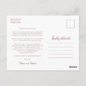 Hetzelfde liefde Schattig hart Downsizen Huwelijk  Briefkaart (Achterkant)