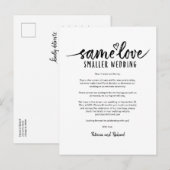 Hetzelfde liefde Schattig hart Downsizen Huwelijks Briefkaart (Voorkant / Achterkant)
