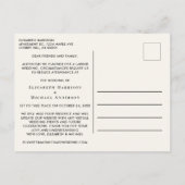 Hetzelfde liefdes kleiner bruiloft groenbladerige  aankondigingskaart (Achterkant)