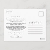 Hetzelfde liefdesbruiloft met minder gasten Eenvou Briefkaart (Achterkant)