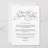 Hetzelfde liefdesfeest met minder gasten Calligraf Aankondiging (Voorkant)