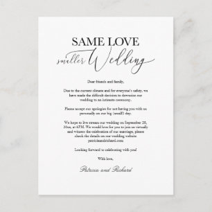 Hetzelfde liefdesverkleiningshuwelijk Eenvoudig El Briefkaart
