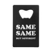 HETZELFDE MAAR VERSCHILLEND CREDITKAART FLESSENOPENER (Achterkant)