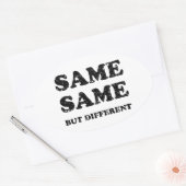 HETZELFDE MAAR VERSCHILLEND OVALE STICKER (Envelop)