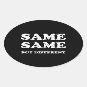 HETZELFDE MAAR VERSCHILLEND OVALE STICKER
