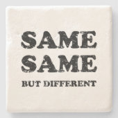 HETZELFDE MAAR VERSCHILLEND STENEN ONDERZETTER (Voorkant)