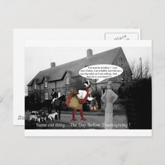 Hetzelfde oude ding de dag voor Thanksgiving... Feestdagenkaart (Voorkant / Achterkant)