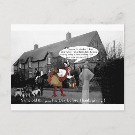 Hetzelfde oude ding de dag voor Thanksgiving... Feestdagenkaart (Voorkant)