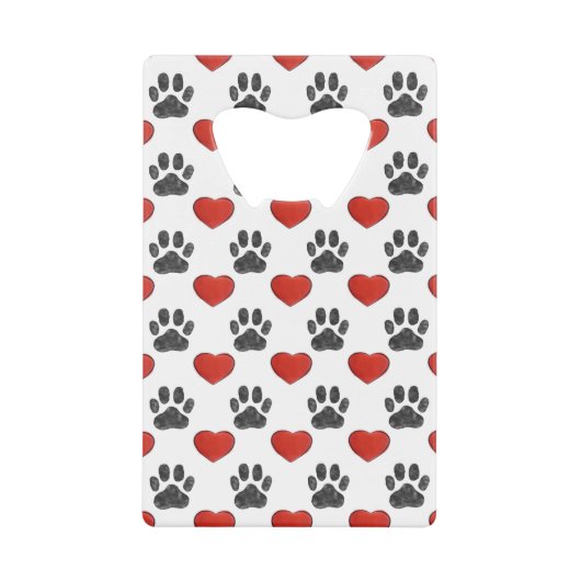 Heug- en roodhartsschilderpatroon creditkaart flessenopener (Voorkant)