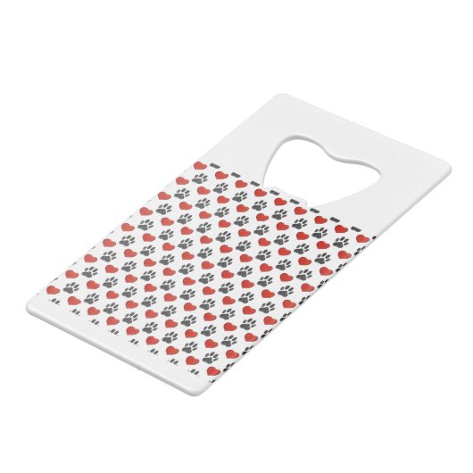 Heug- en roodhartsschilderpatroon creditkaart flessenopener (Achterkant Gekanteld)