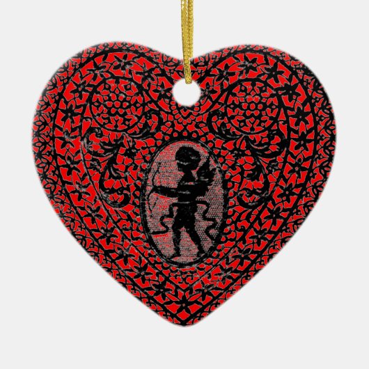 HEUGEN VAN DE KUPTE LACE KERAMISCH ORNAMENT (Voorkant)