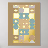 Heup Abstract Circles Industrial Fusion Art Gold Folie Afdrukken (Voorkant)