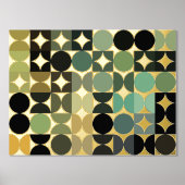 Heup Abstract Circles Industrial Fusion Art Gold Folie Afdrukken (Voorkant)