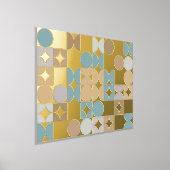 Heup Abstract Circles Industrial Fusion Art Gold Folie Afdrukken (Laagn)